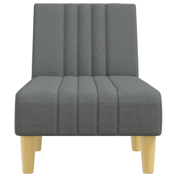 Chaise Longue In Tessuto Grigio Scuro - Image 4