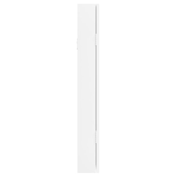Armadio Portagioie Con Specchio A Muro Bianco 30x8,5x67 cm - Image 6