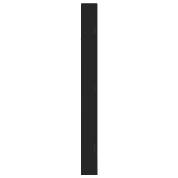 Armadio Portagioie Con Specchio A Muro Nero 30x8,5x90 cm - Image 6