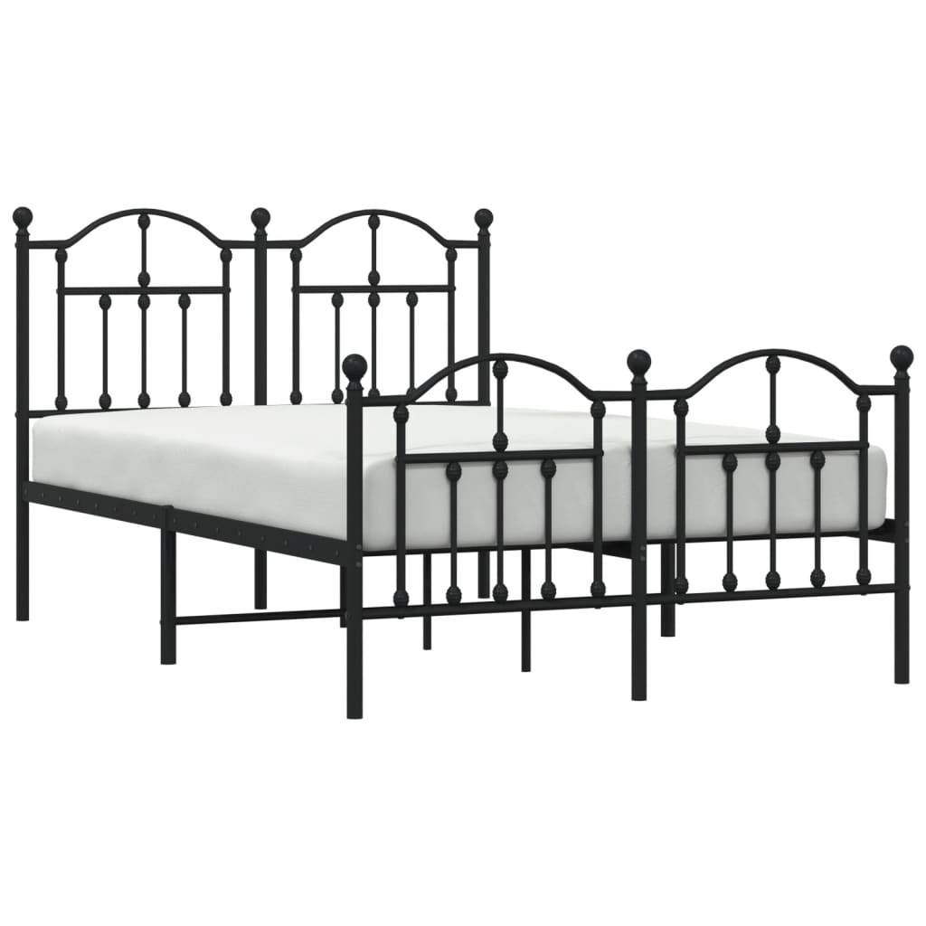 Giroletto Con Testiera E Pediera Metallo Nero 120x190 cm - Image 4