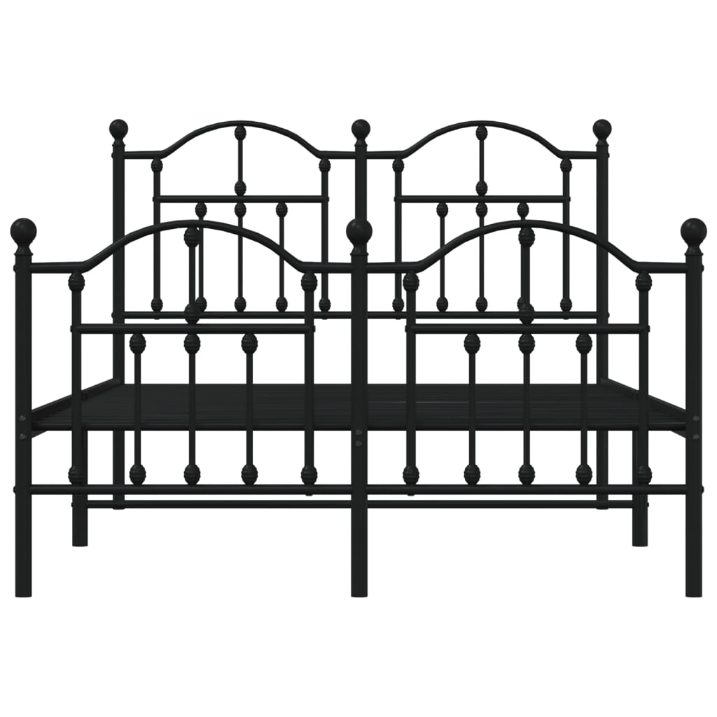 Giroletto Con Testiera E Pediera Metallo Nero 120x190 cm - Image 5