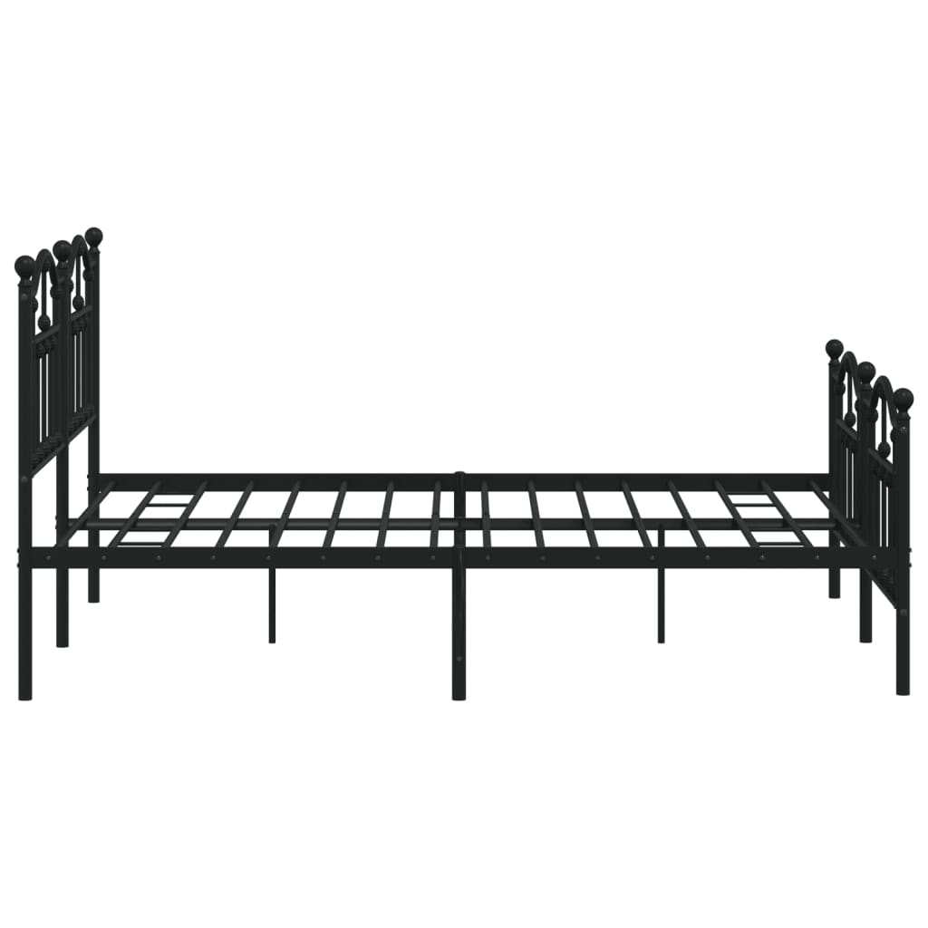 Giroletto Con Testiera E Pediera Metallo Nero 140x200 cm - Image 6