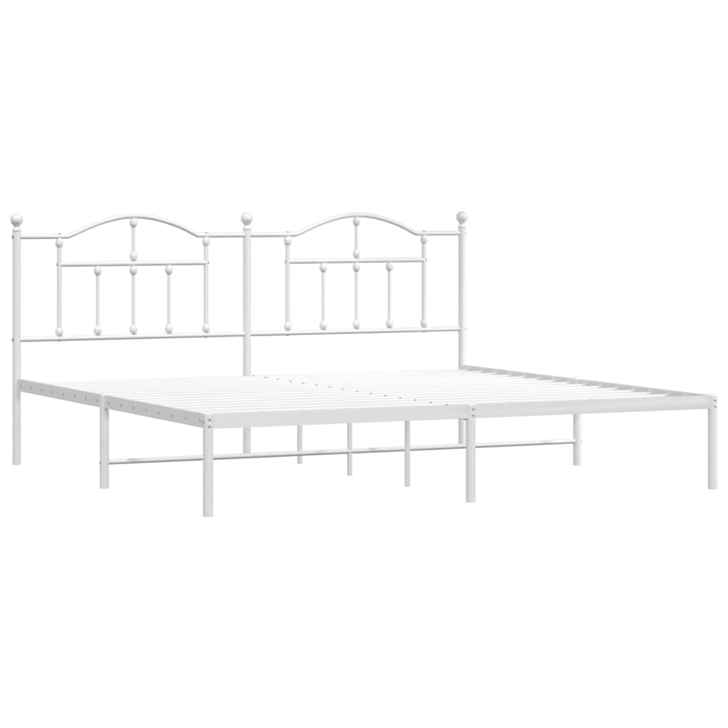Giroletto Con Testiera Metallo Bianco 200x200 cm - Image 3