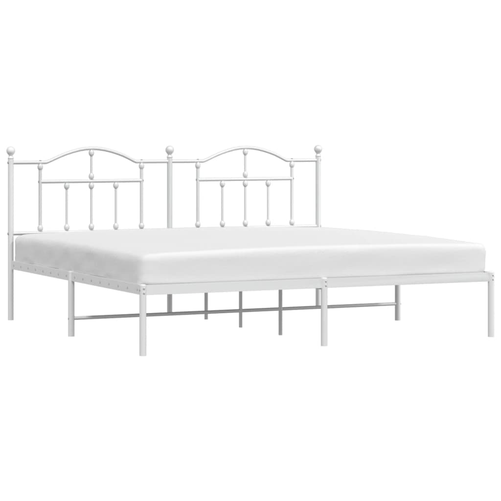 Giroletto Con Testiera Metallo Bianco 200x200 cm - Image 4
