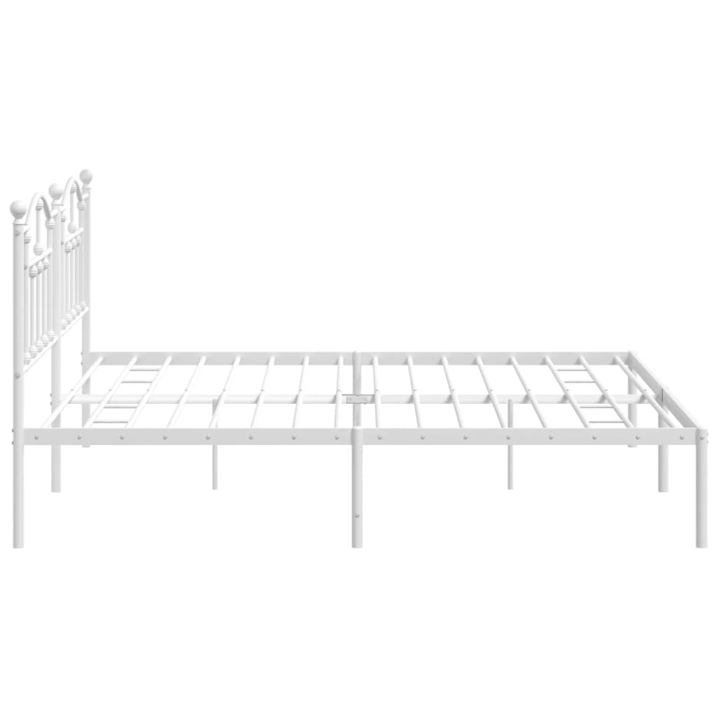 Giroletto Con Testiera Metallo Bianco 200x200 cm - Image 6