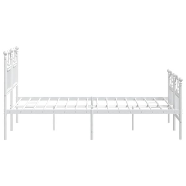 Giroletto Con Testiera E Pediera Metallo Bianco 120x200 cm - Image 6