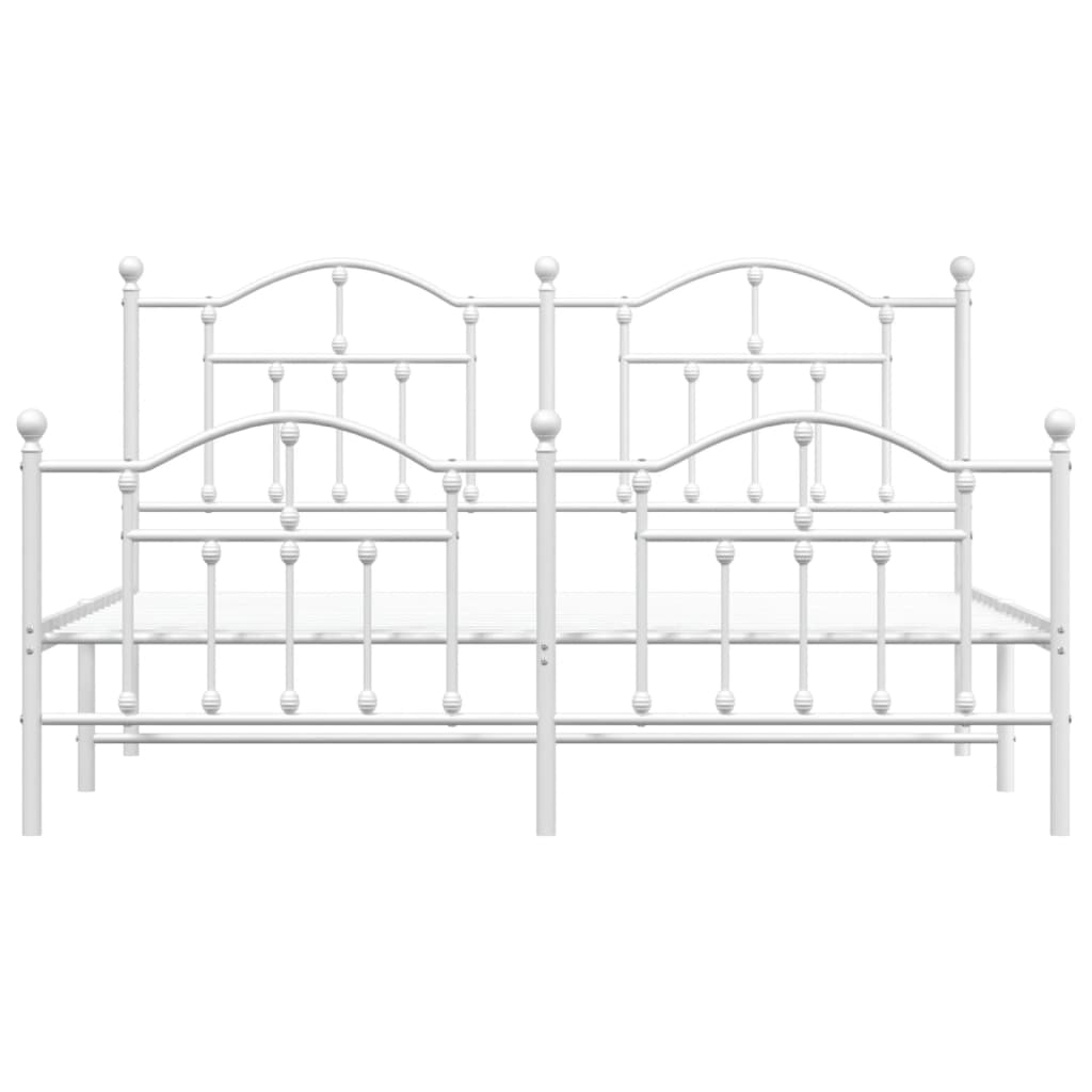 Giroletto Con Testiera E Pediera Metallo Bianco 160x200 cm - Image 5