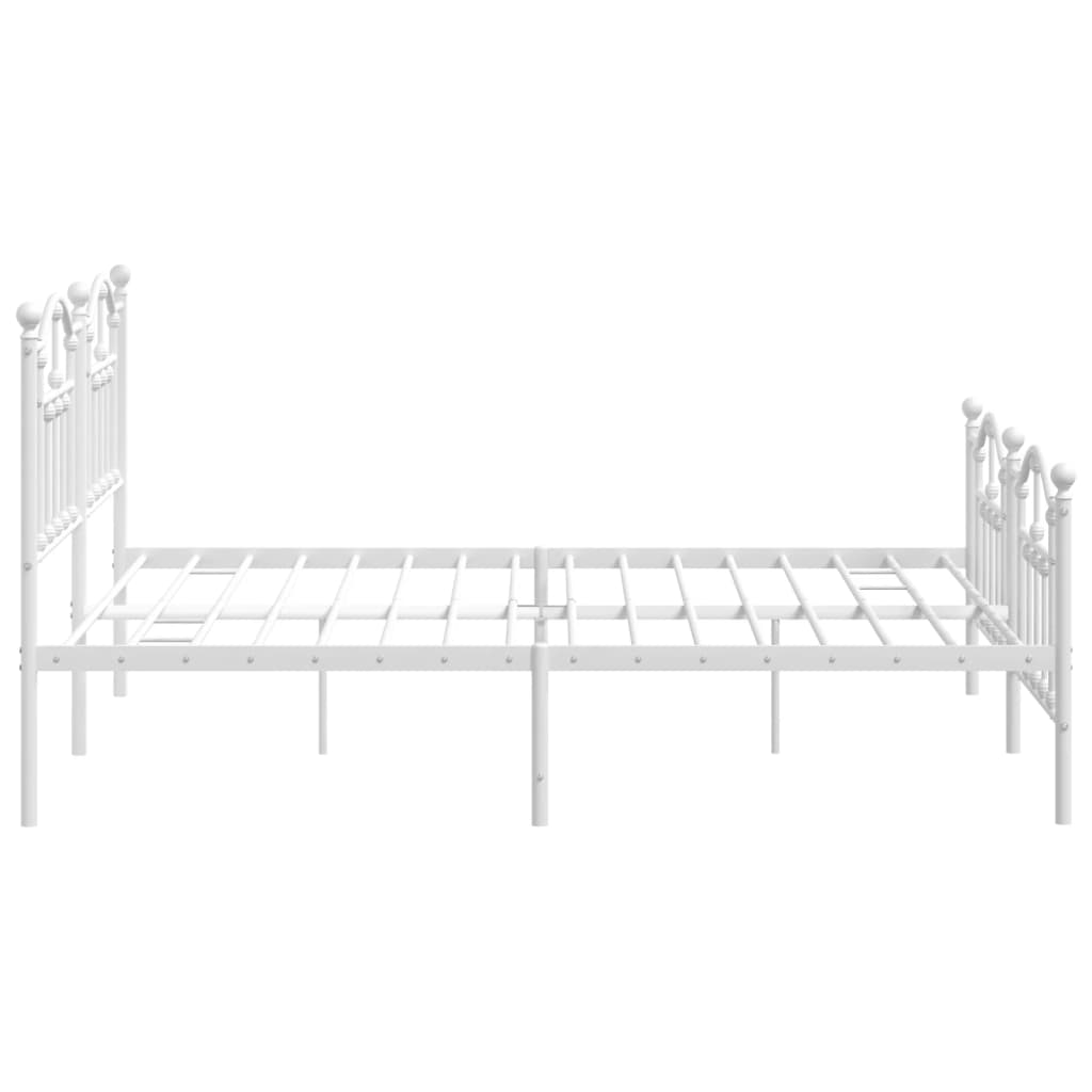 Giroletto Con Testiera E Pediera Metallo Bianco 180x200 cm - Image 6