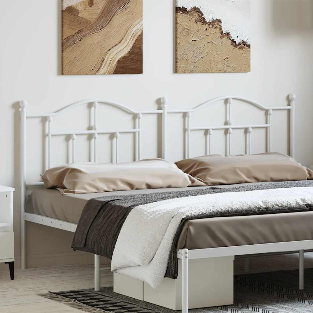 Testiera In Metallo Bianco 193 cm