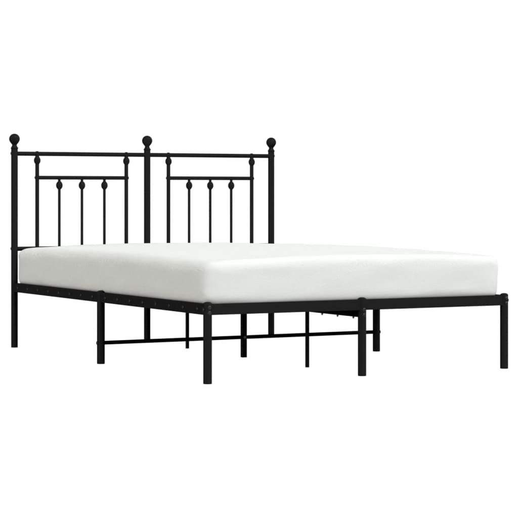 Giroletto Con Testiera In Metallo Nero 140x190 cm - Image 5