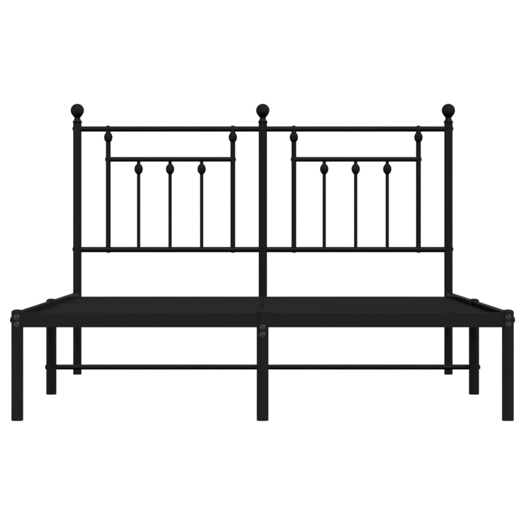 Giroletto Con Testiera In Metallo Nero 140x190 cm - Image 6