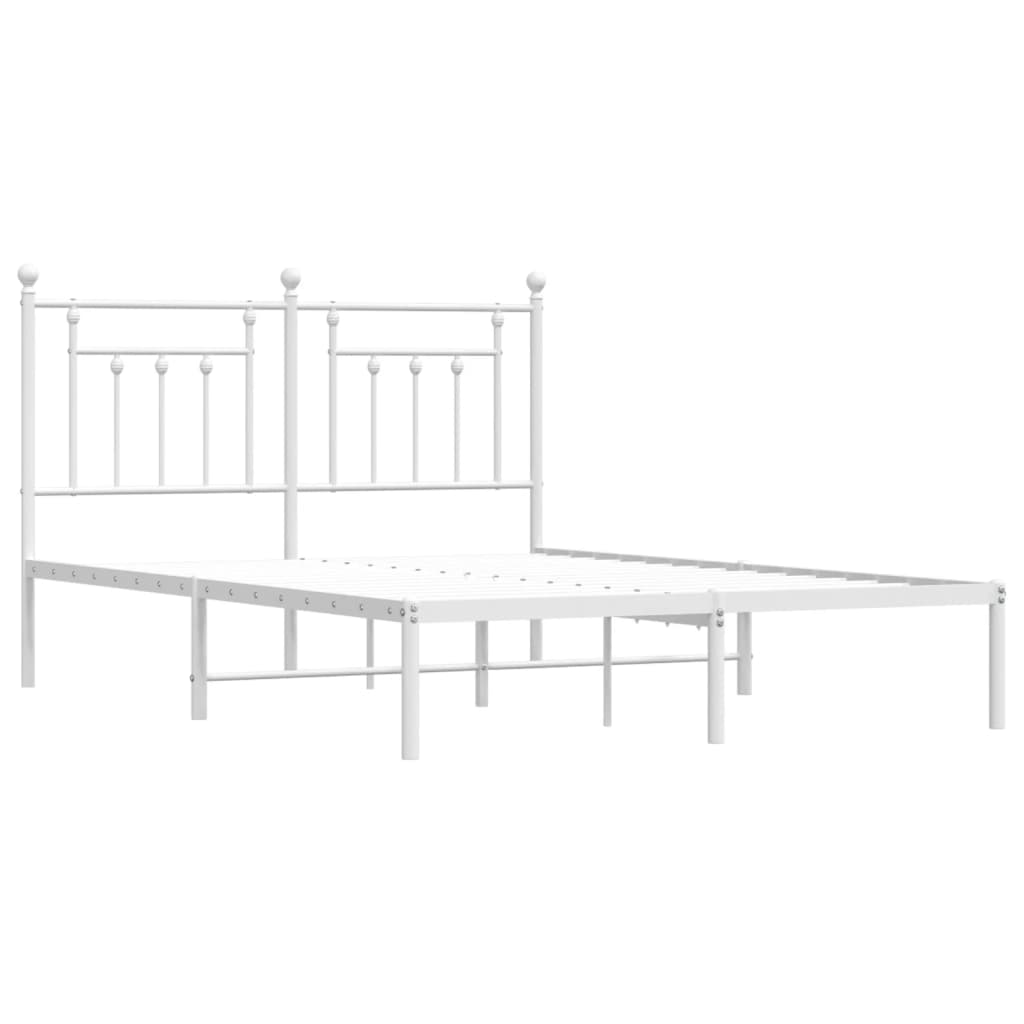Giroletto Con Testiera Metallo Bianco 140x190 cm - Image 3