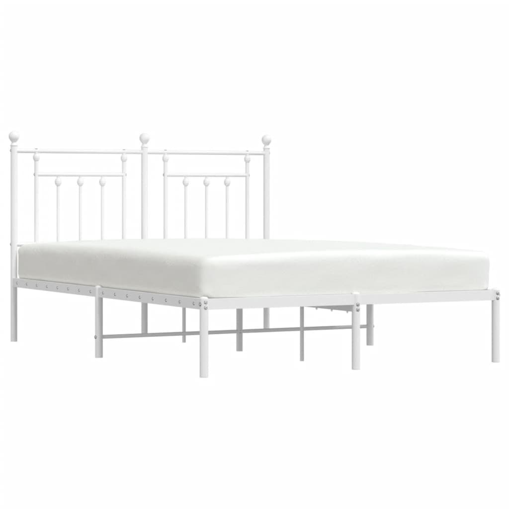 Giroletto Con Testiera Metallo Bianco 140x190 cm - Image 5