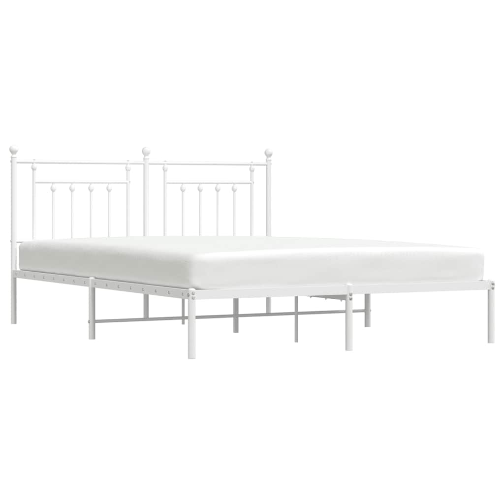 Giroletto Con Testiera Metallo Bianco 183x213 cm - Image 5