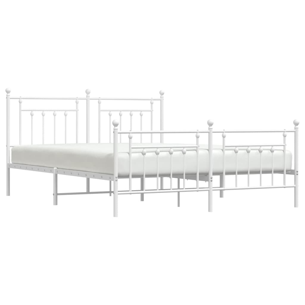 Giroletto Con Testiera E Pediera Metallo Bianco 180x200 cm - Image 5