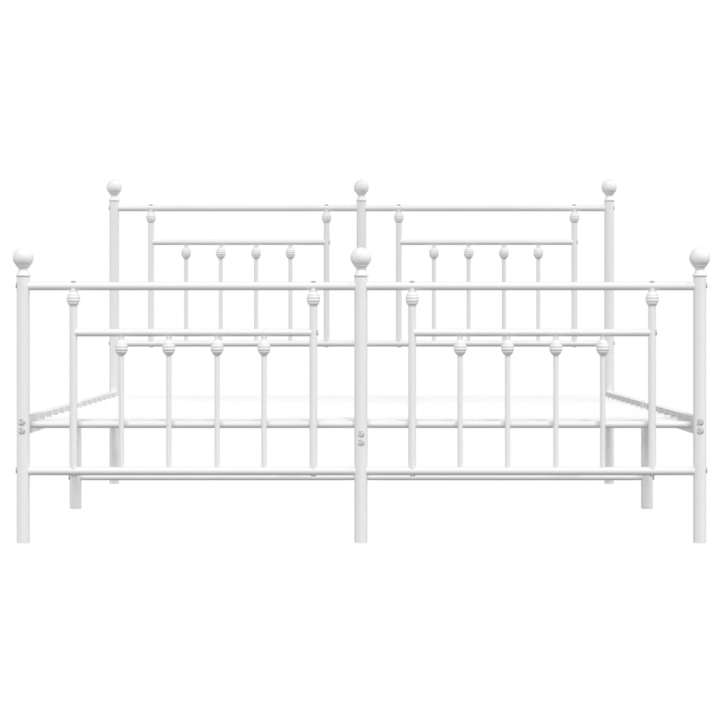 Giroletto Con Testiera E Pediera Metallo Bianco 180x200 cm - Image 6