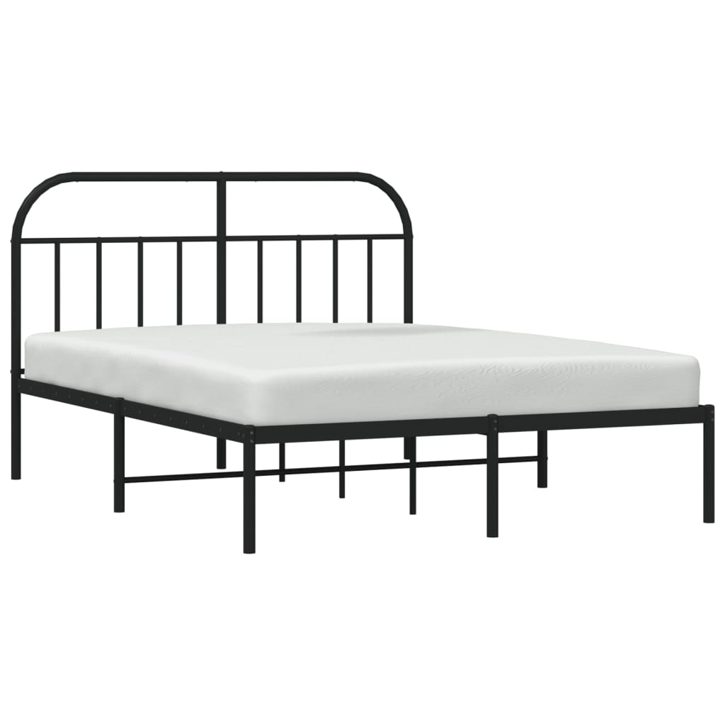 Giroletto Con Testiera In Metallo Nero 140x190 cm - Image 5