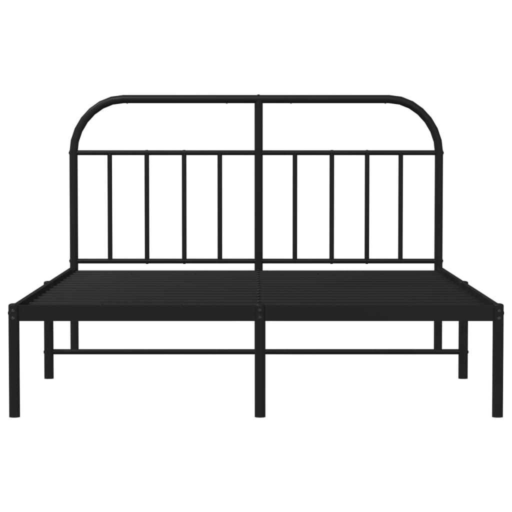 Giroletto Con Testiera In Metallo Nero 140x190 cm - Image 6