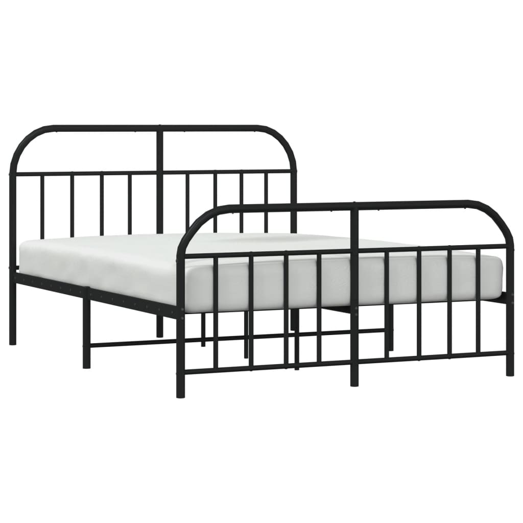 Giroletto Con Testiera E Pediera Metallo Nero 140x190 cm - Image 5