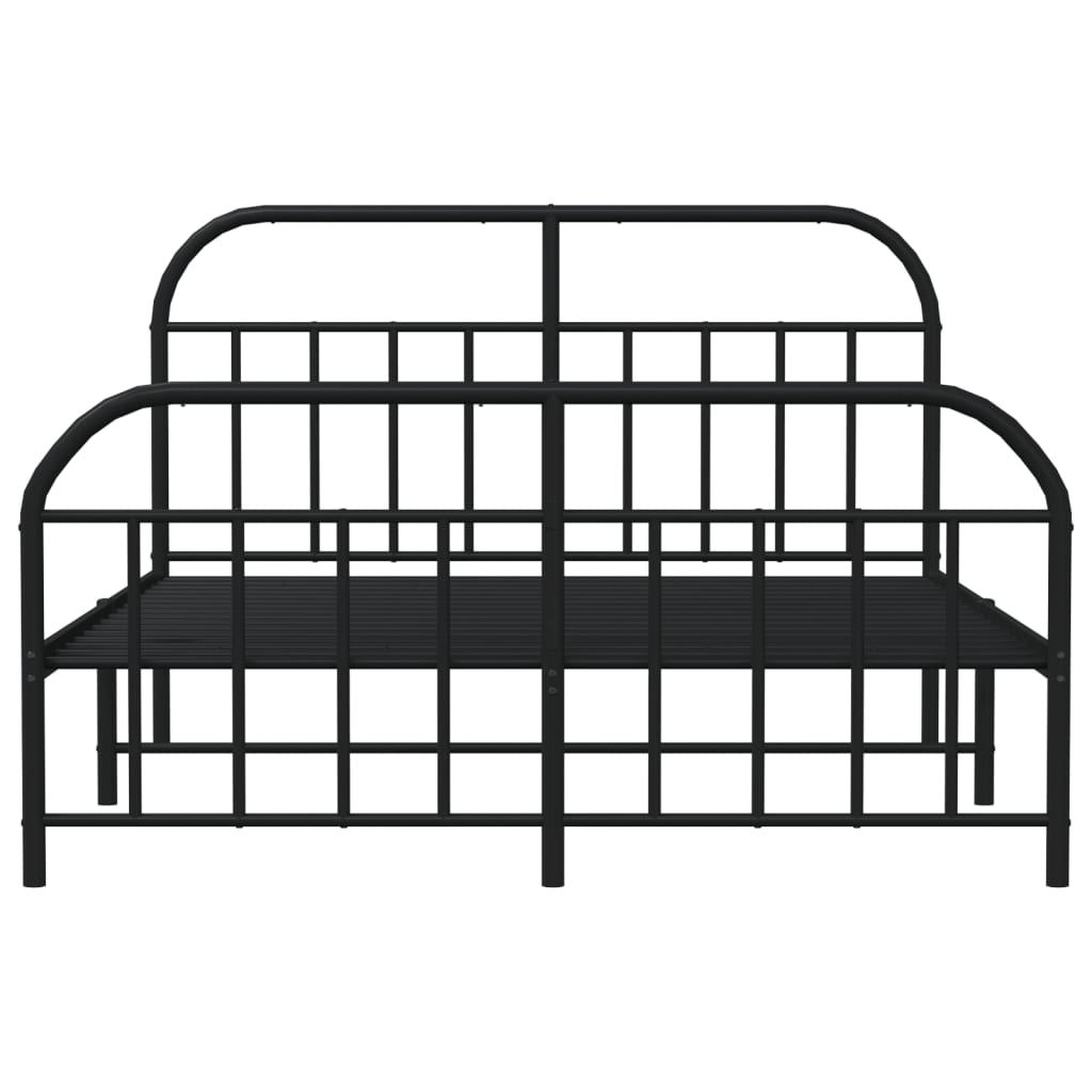 Giroletto Con Testiera E Pediera Metallo Nero 140x190 cm - Image 6