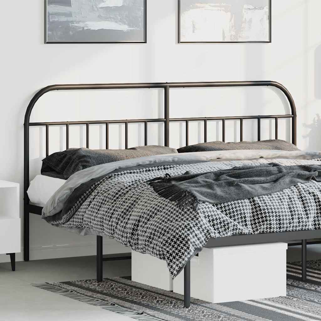Testiera In Metallo Nero 193 cm