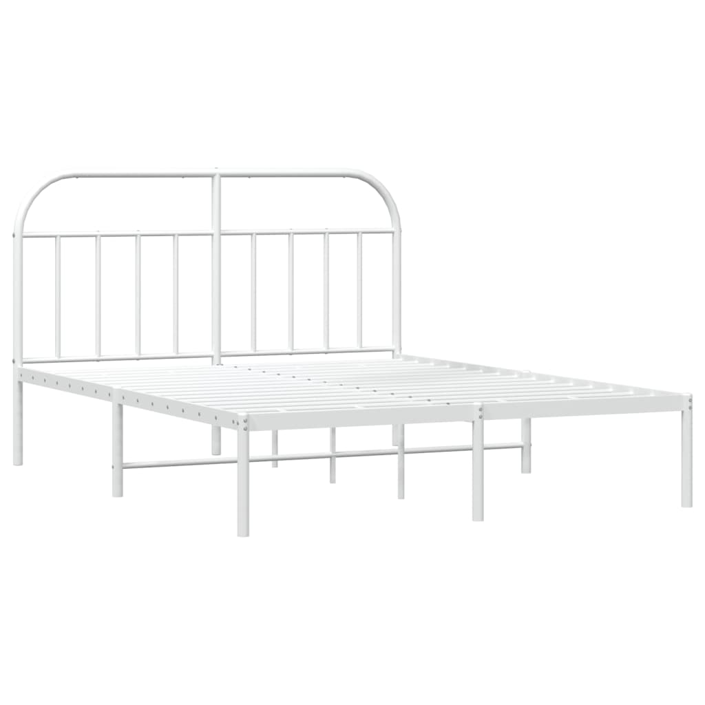 Giroletto Con Testiera Metallo Bianco 140x190 cm - Image 3