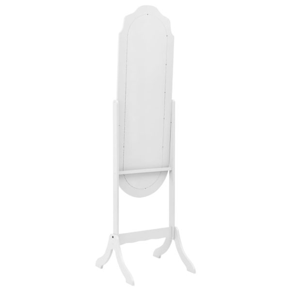 Specchio Autoportante Bianco 45,5x47,5x160 Cm Legno Multistrato - Image 3