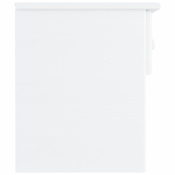 Comodino Alta Bianco 41x35x41 Cm In Legno Massello Di Pino - Image 5