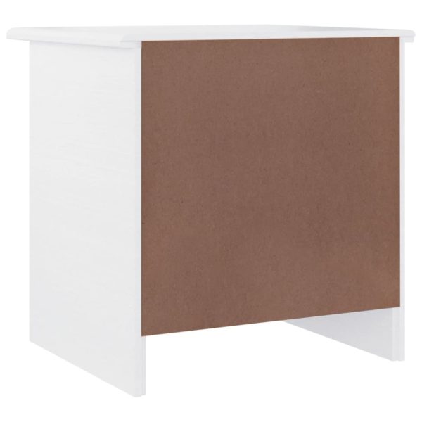 Comodino Alta Bianco 41x35x41 Cm In Legno Massello Di Pino - Image 6
