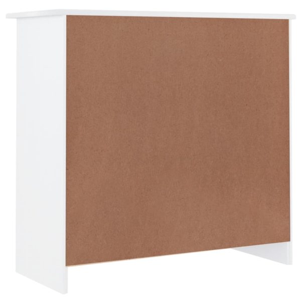 Credenza Alta Bianca 77x35x73 Cm In Legno Massello Di Pino - Image 6