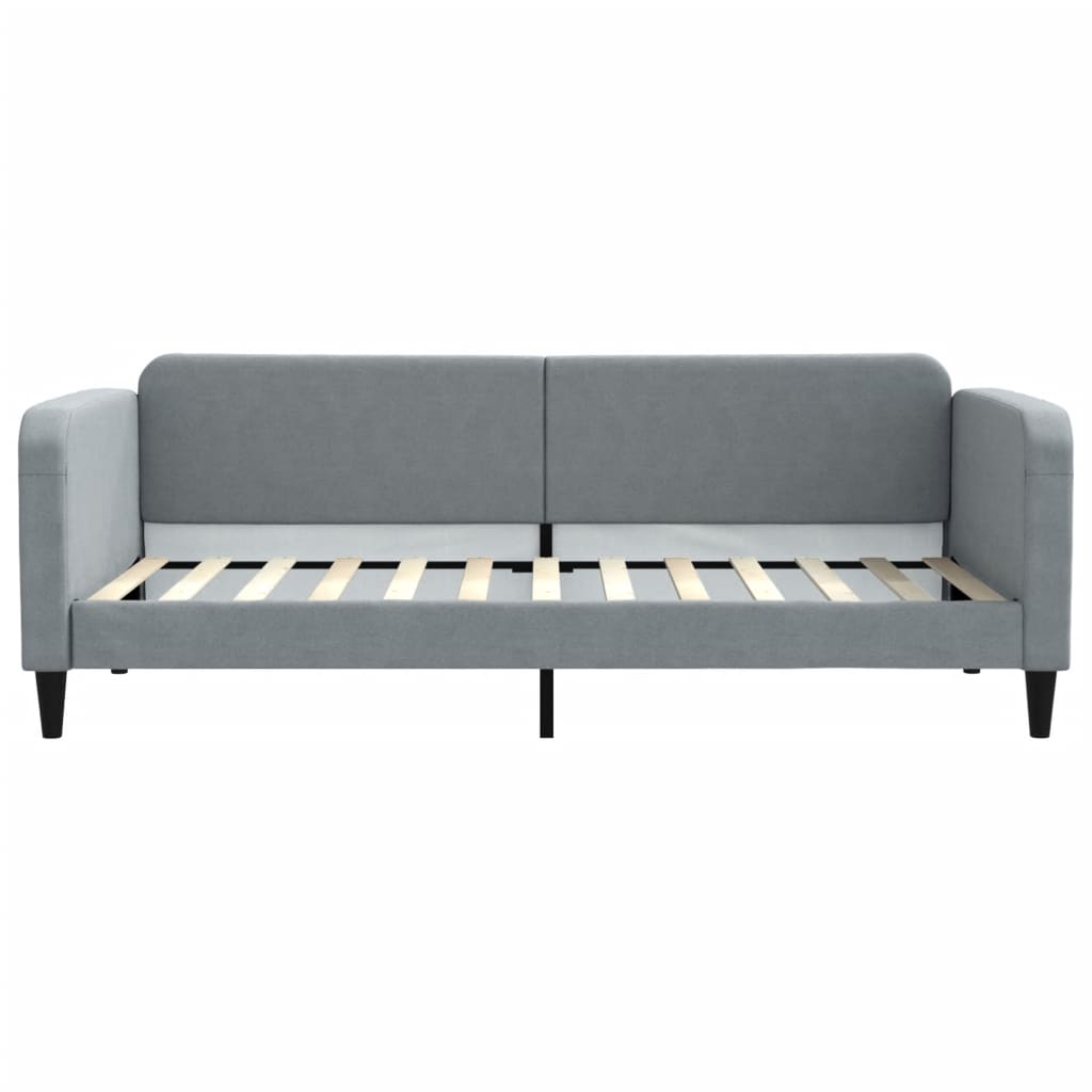 Letto Da Giorno Grigio Chiaro 90x200 Cm In Tessuto - Image 3