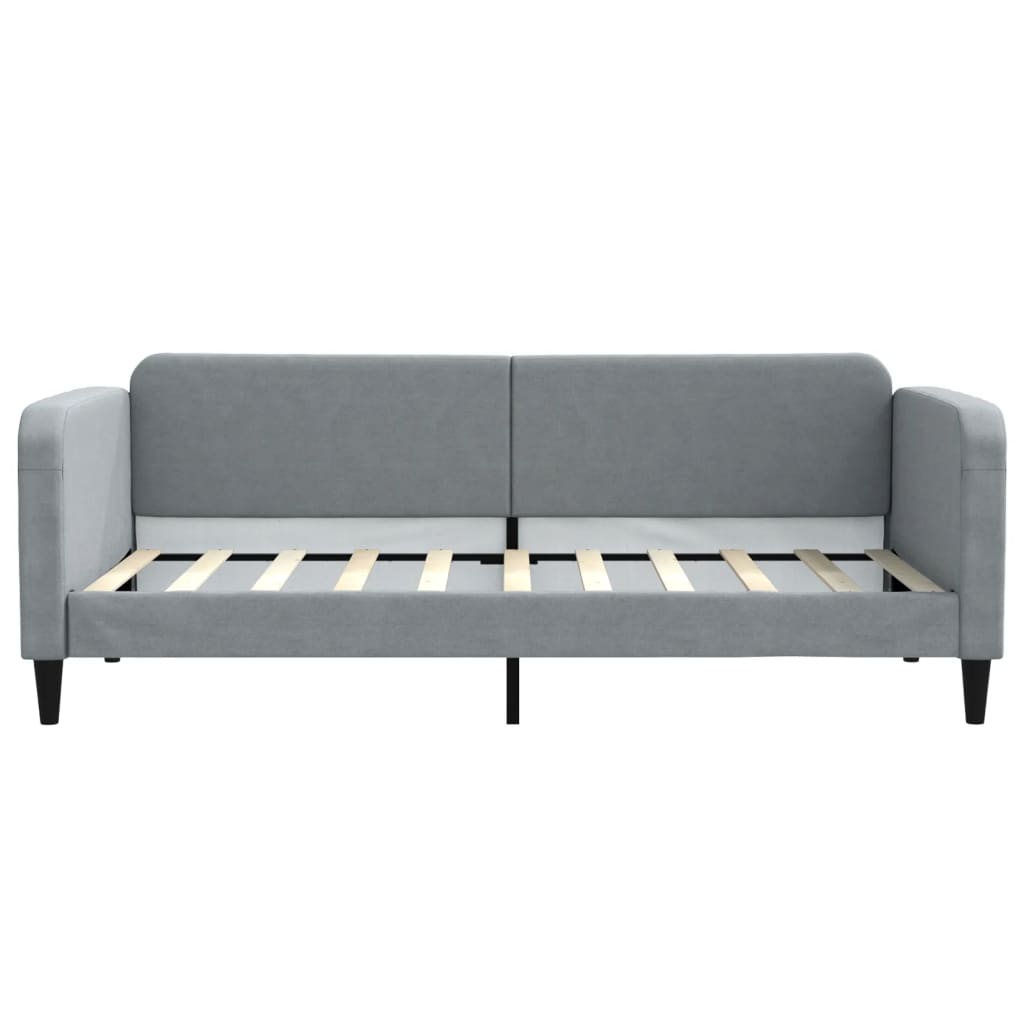 Letto Da Giorno Grigio Chiaro 90x190 Cm In Tessuto - Image 3