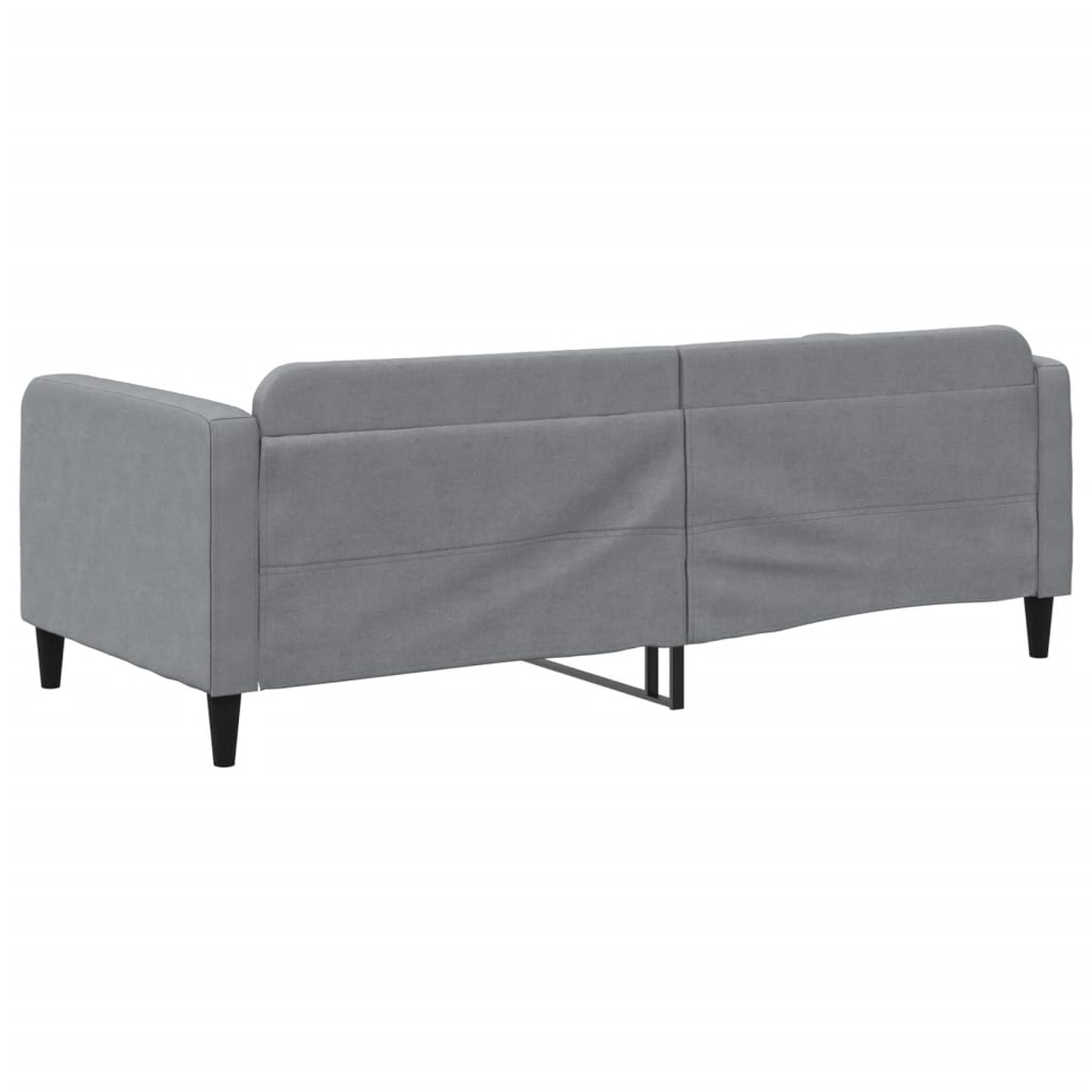 Letto Da Giorno Grigio Chiaro 90x190 Cm In Tessuto - Image 5