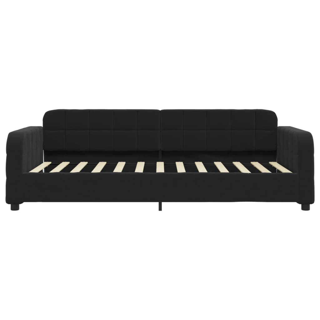 Letto Da Giorno Nero 80x200 Cm In Velluto - Image 3
