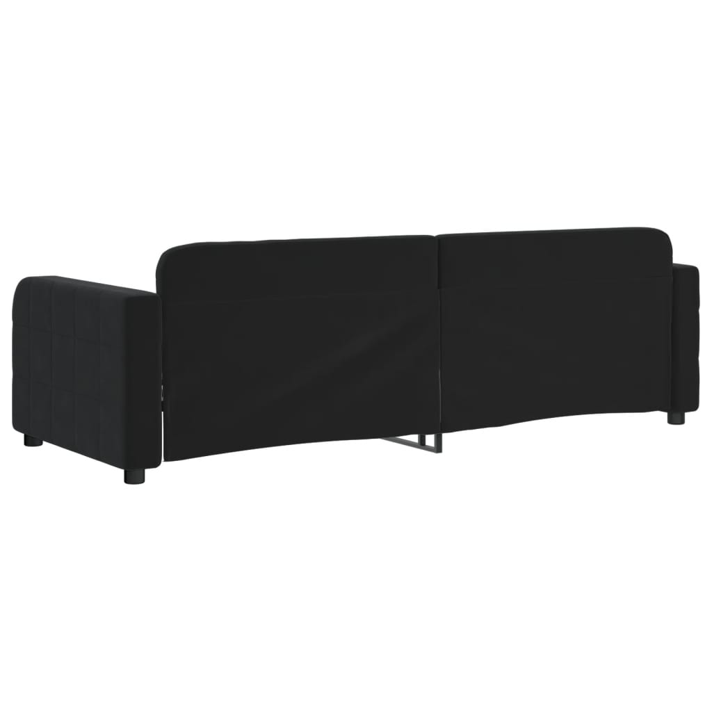 Letto Da Giorno Nero 80x200 Cm In Velluto - Image 5