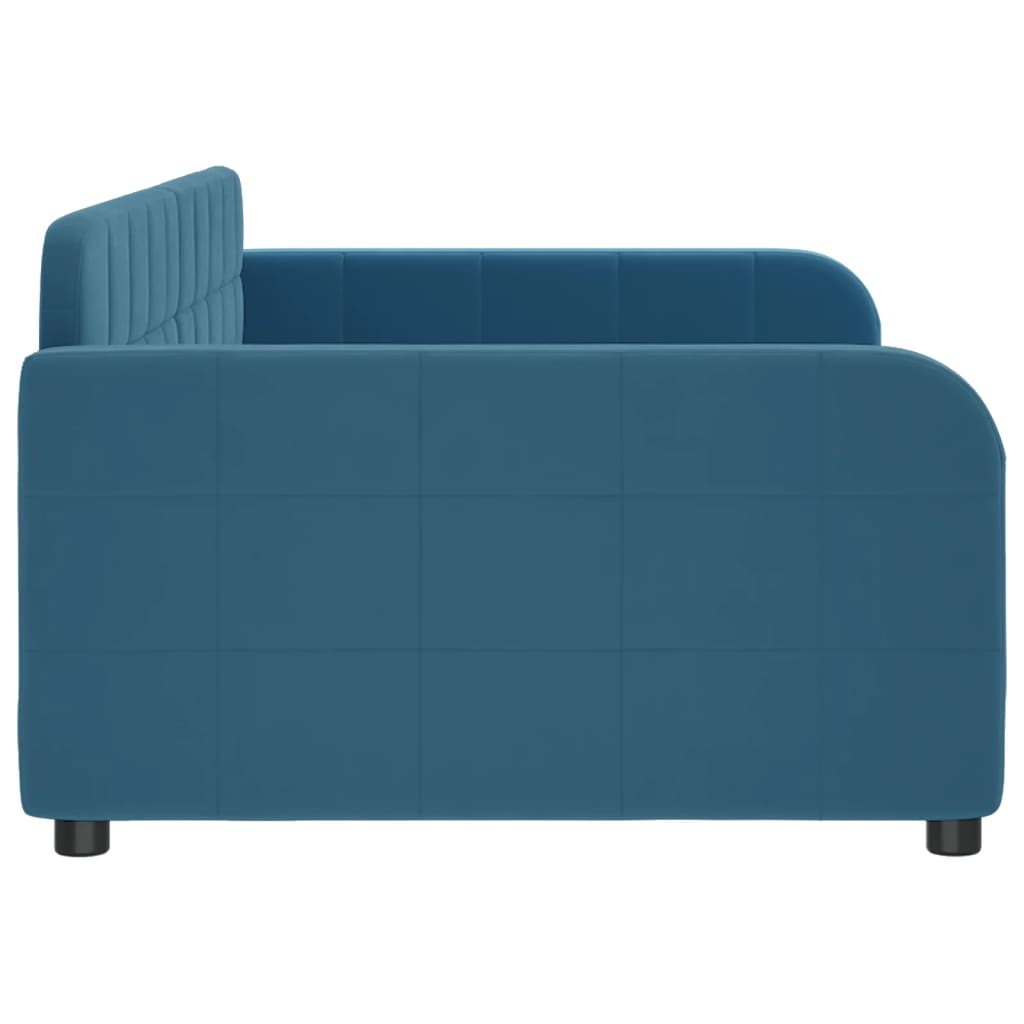 Letto Da Giorno Blu 100x200 Cm In Velluto - Image 4