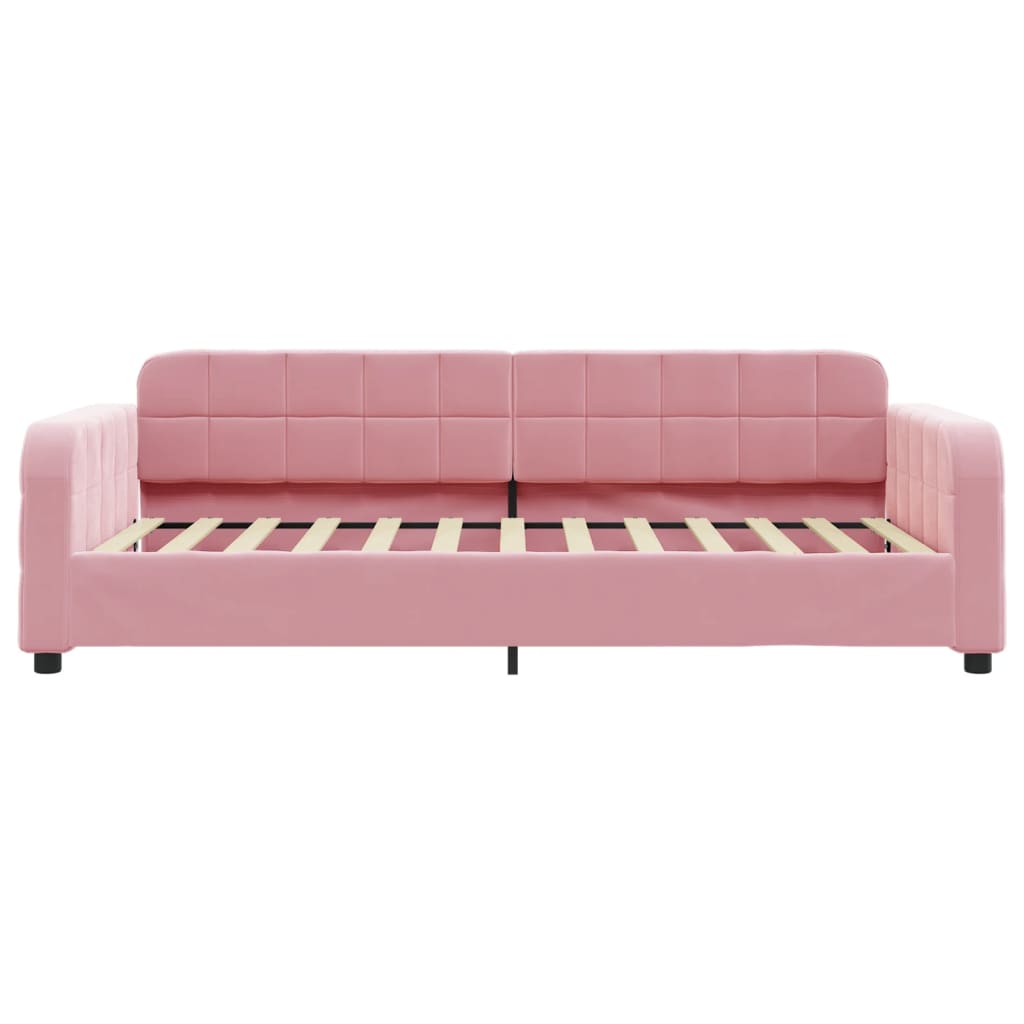 Letto Da Giorno Rosa 100x200 Cm In Velluto - Image 3