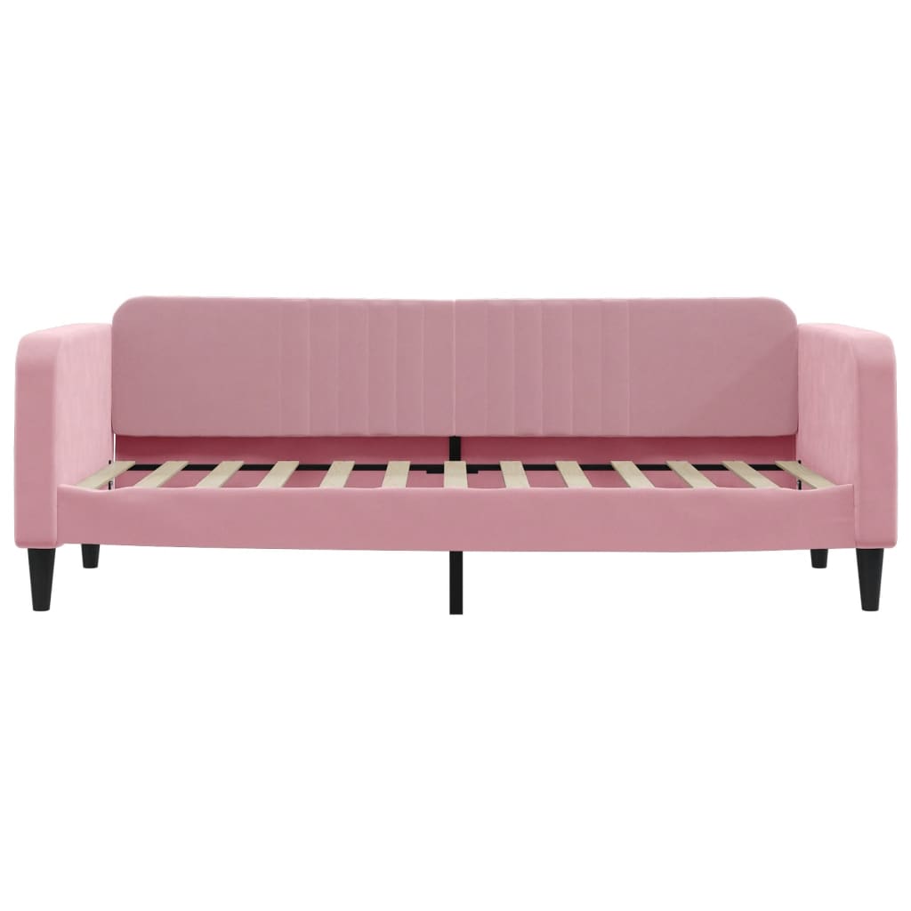 Letto Da Giorno Rosa 80x200 Cm In Velluto - Image 3