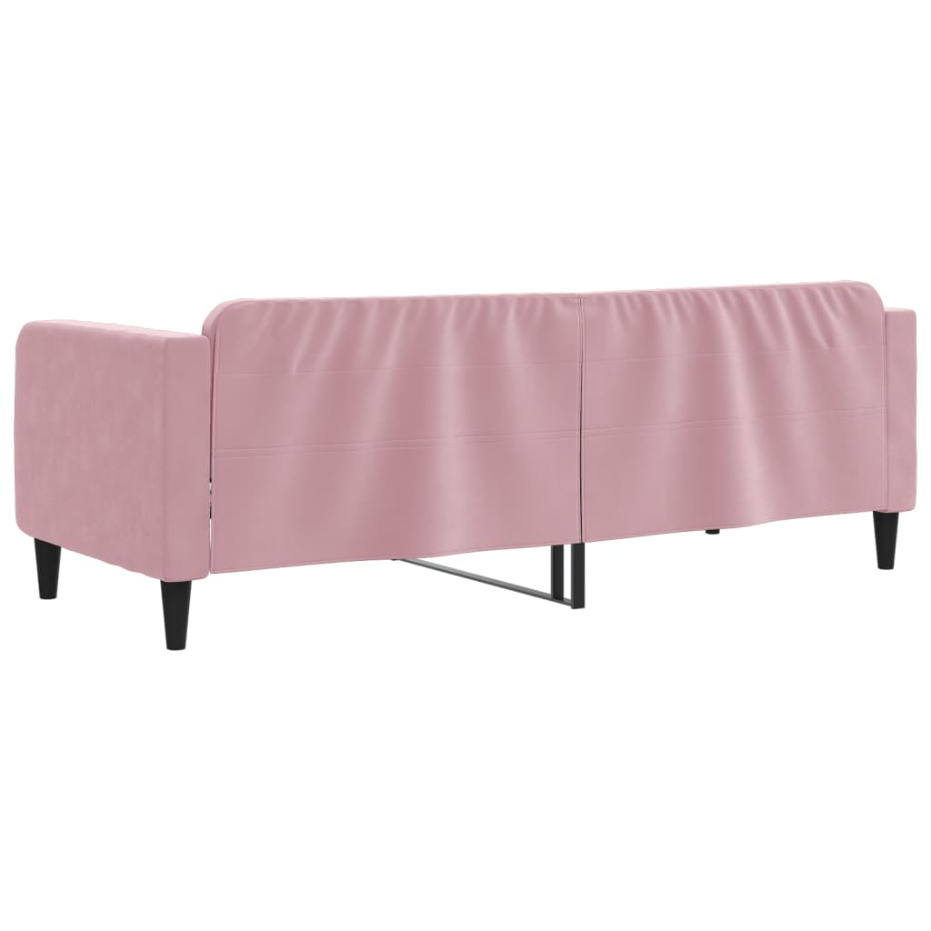 Letto Da Giorno Rosa 80x200 Cm In Velluto - Image 5