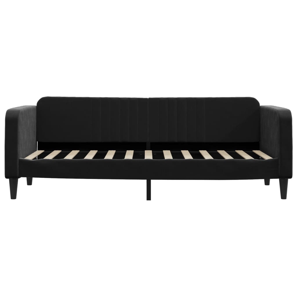 Letto Da Giorno Nero 80x200 Cm In Velluto - Image 3