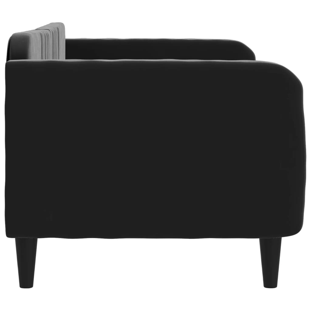 Letto Da Giorno Nero 80x200 Cm In Velluto - Image 4