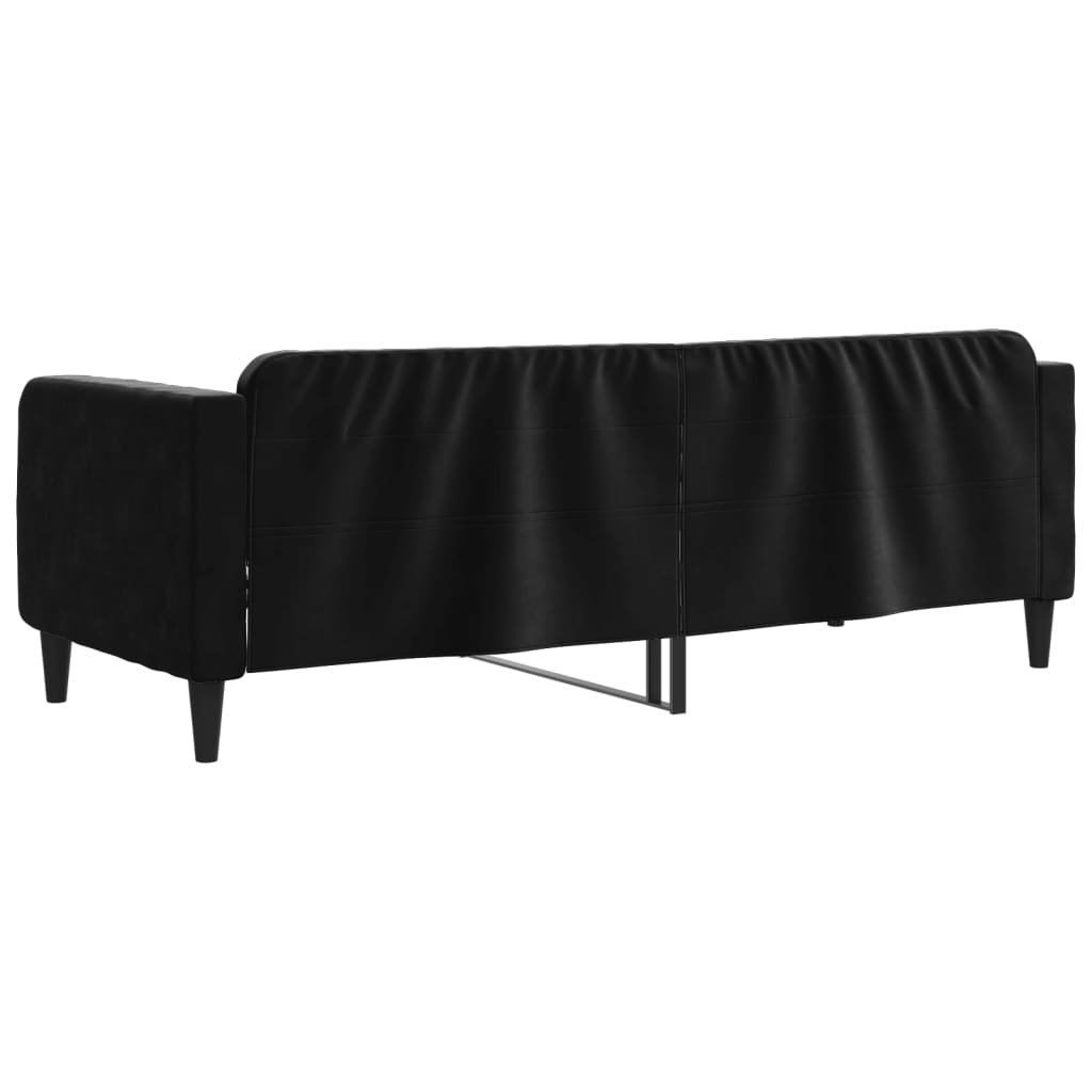 Letto Da Giorno Nero 80x200 Cm In Velluto - Image 5