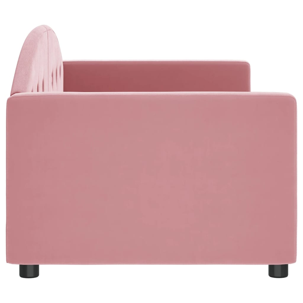 Letto Da Giorno Rosa 80x200 Cm In Velluto - Image 4