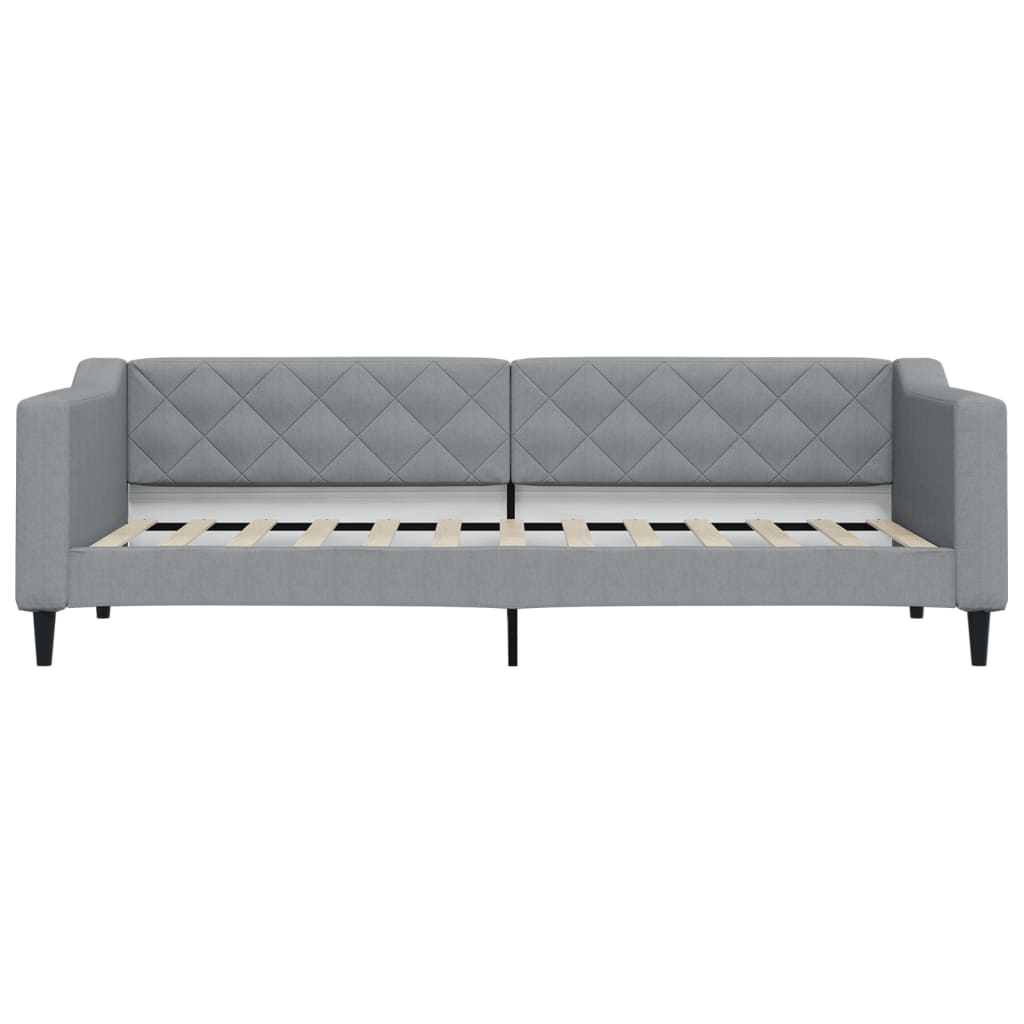 Letto Da Giorno Grigio Chiaro 80x200 Cm In Tessuto - Image 3