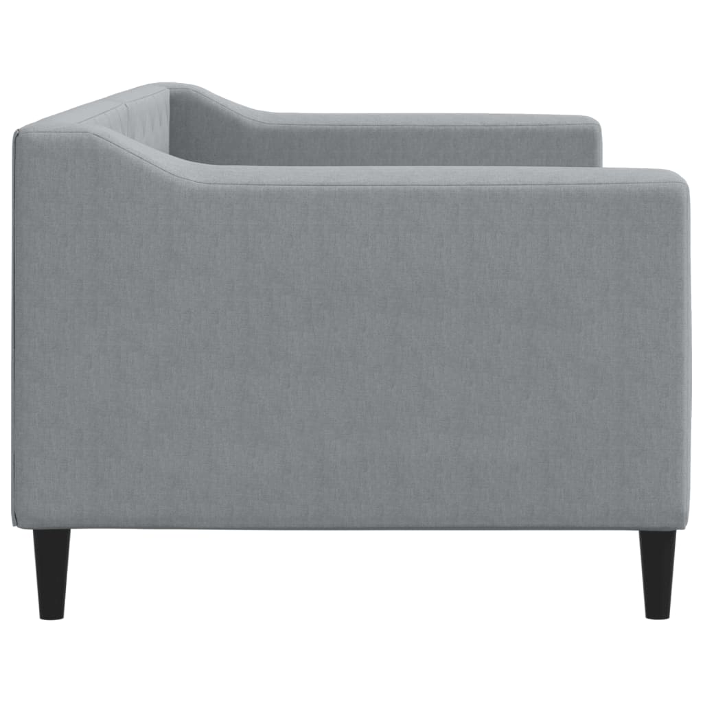 Letto Da Giorno Grigio Chiaro 80x200 Cm In Tessuto - Image 4