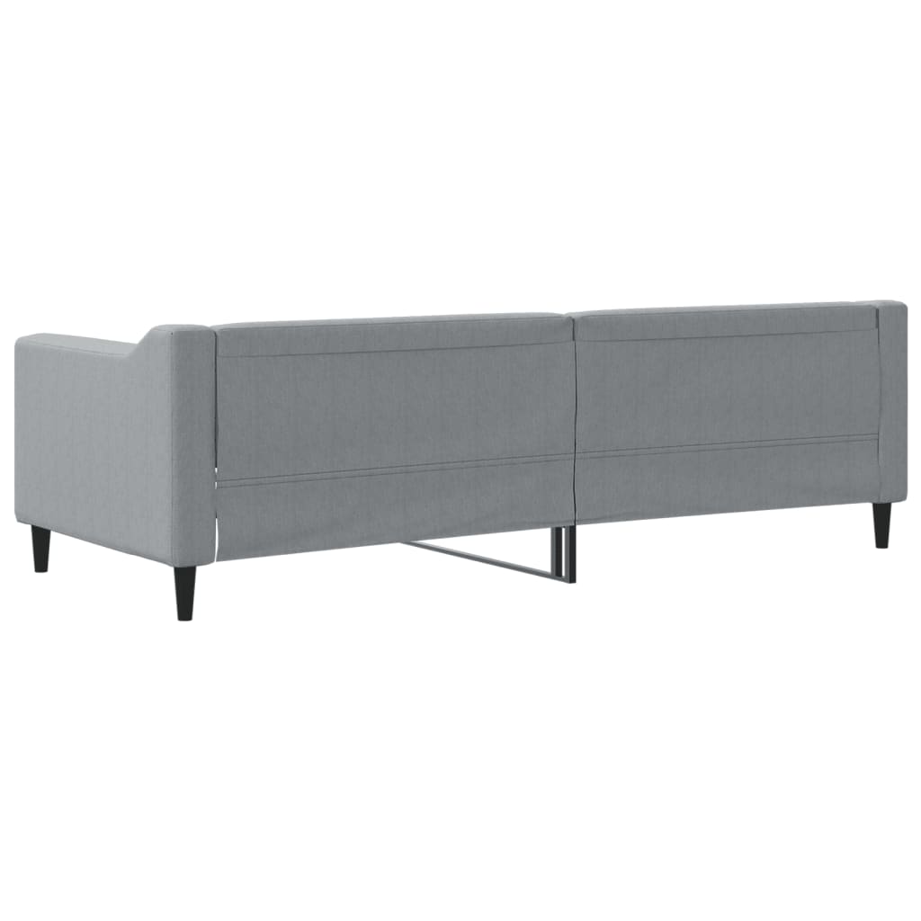 Letto Da Giorno Grigio Chiaro 80x200 Cm In Tessuto - Image 5