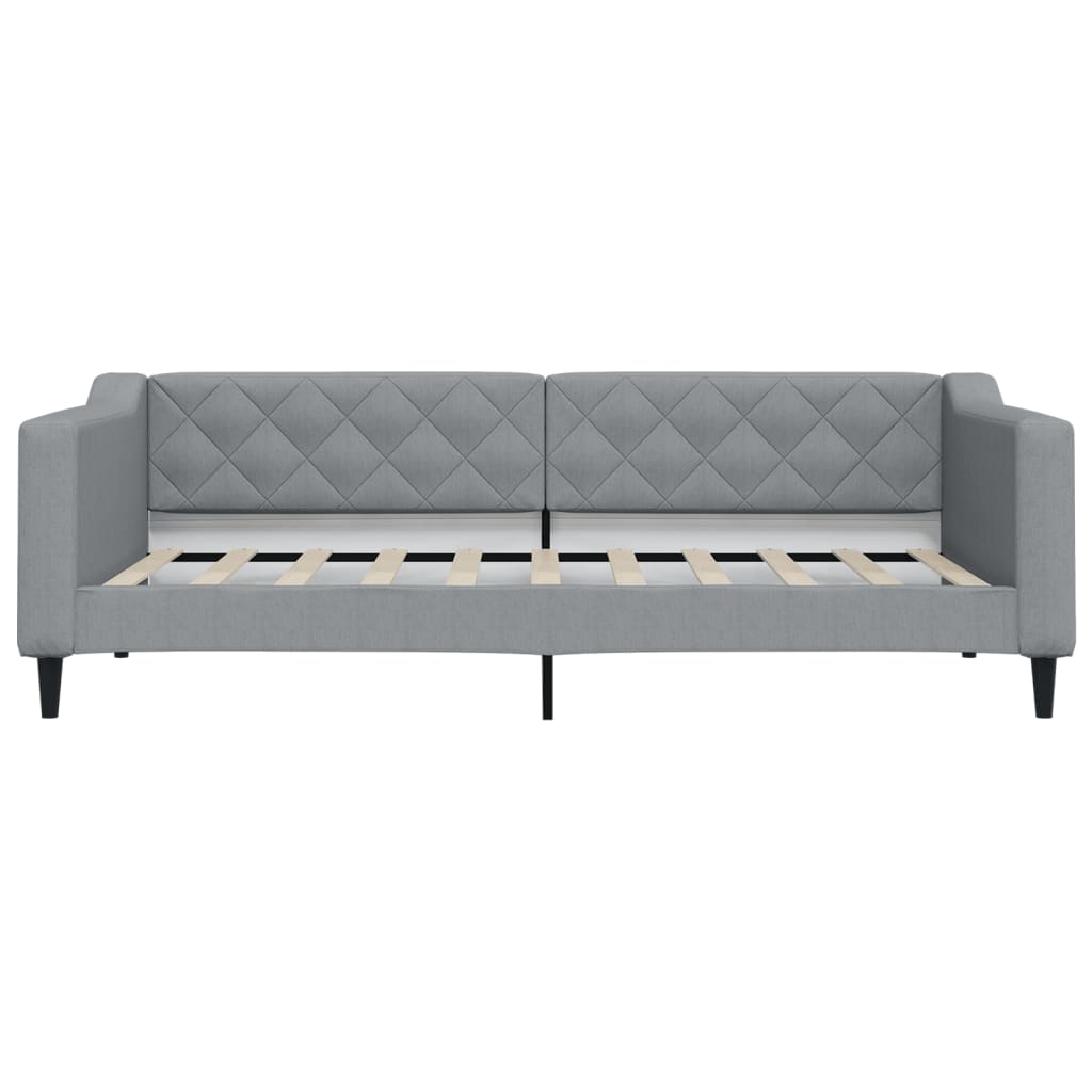 Letto Da Giorno Grigio Chiaro 90x190 Cm In Tessuto - Image 3