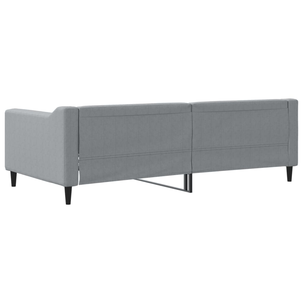 Letto Da Giorno Grigio Chiaro 90x190 Cm In Tessuto - Image 5