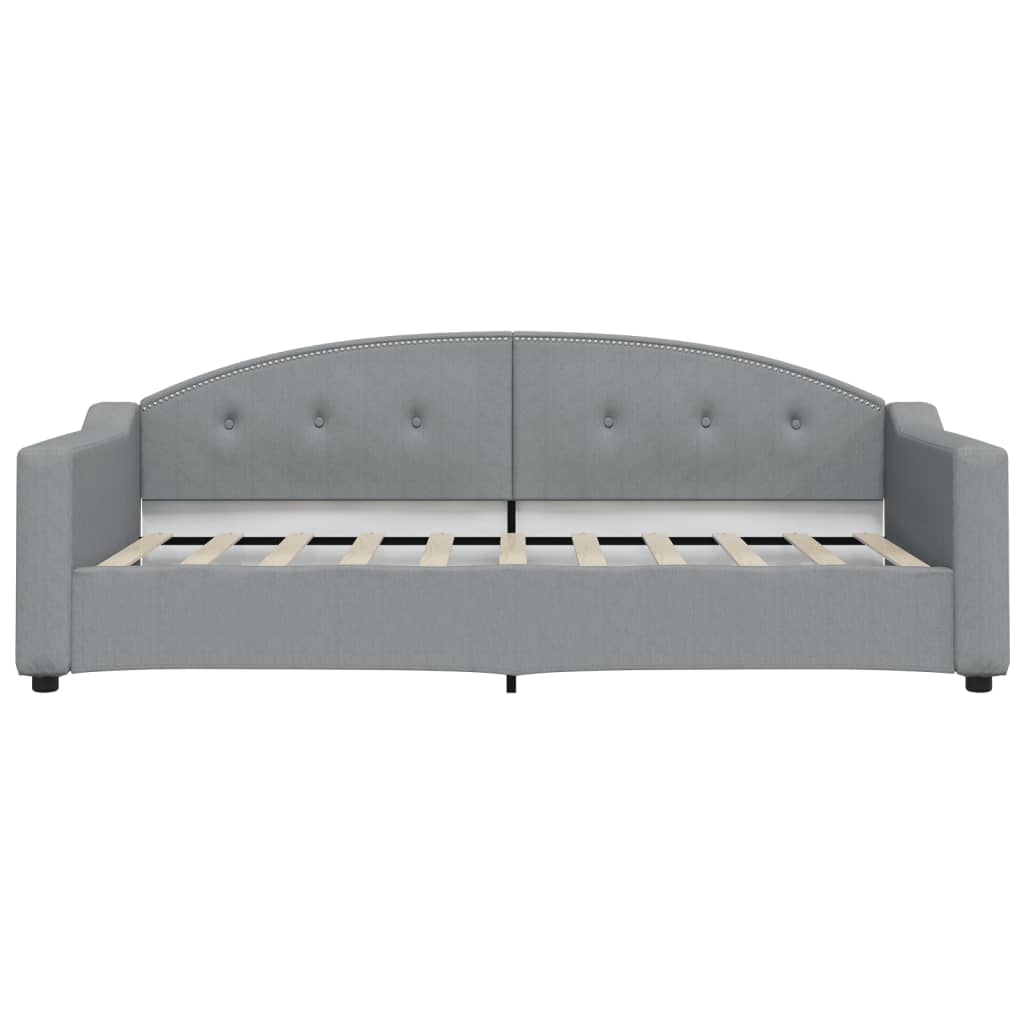 Letto Da Giorno Grigio Chiaro 90x190 Cm In Tessuto - Image 3