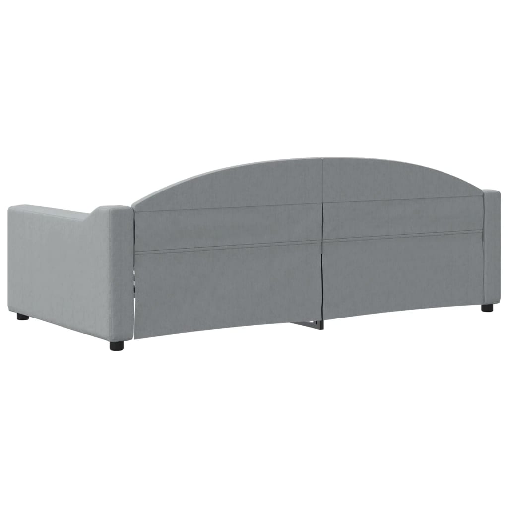 Letto Da Giorno Grigio Chiaro 90x190 Cm In Tessuto - Image 5